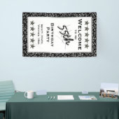 Welkom bij mijn 55e verjaardag - Black/White Spandoek (Beurs)