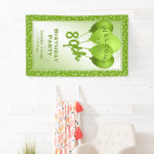 Welkom bij mijn 80ste verjaardag: Groen/Wit Spandoek (Insitu)