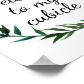Welkom bij mijn Cubicle Sign Kantoor Desk Poster (Hoek)