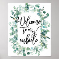 Welkom bij mijn Cubicle Sign Kantoor Desk