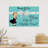 Welkom bij mijn eerste verjaardag Brunch Poster (Keuken)