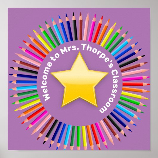 Welkom bij mijn eigen klasse poster (Voorkant)