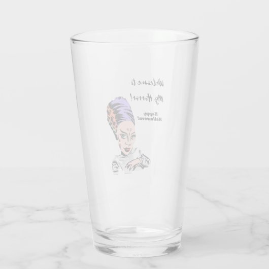 Welkom bij mijn Horror Halloween Glas (Achterkant)