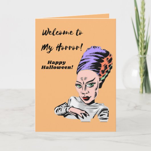 Welkom bij mijn Horror Halloween Kaart (Voorkant)