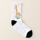 Welkom bij Mijn Jungle Aangepaste Tekst Kat Giraff Sokken (Links binnenkant)
