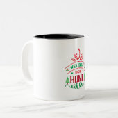 Welkom bij mijn thuis tweekleurige koffiemok (Voorkant links)