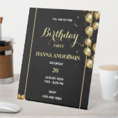 Welkom bij mijn verjaardagsfeestje voetstuk reclamebord met voetstuk (Insitu)