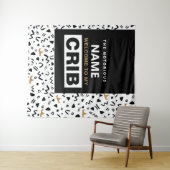 Welkom bij mijn Wieg Birthday Backdrop Wandkleed (In Situ (horizontaal))