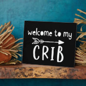 Welkom bij mijn Wieg Nursery Room Sign Fotoplaat (Zijkant)