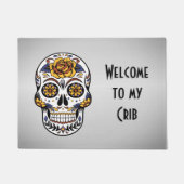 Welkom bij mijn Wieg Sugar Skull Deurmat (Voorkant)