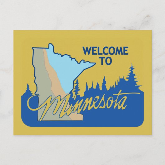 Welkom bij Minnesota - Verenigde Staten Briefkaart (Voorkant)