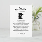 Welkom bij Minnesota | Wedbrief en reisroute (Staand voorkant)