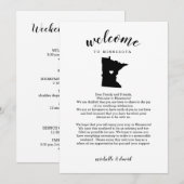Welkom bij Minnesota | Wedbrief en reisroute (Voorkant / Achterkant)