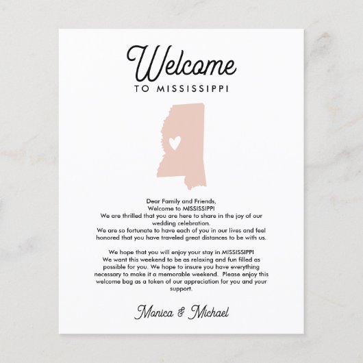 Welkom bij MISSISSIPPI Letter Itinerary ELKE KLEUR (Voorkant)