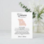 Welkom bij MISSOURI Letter & Itinerary ELKE KLEUR (Staand voorkant)