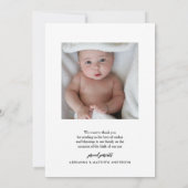 Welkom bij Modern Script Birth Announcement Aankondiging (Achterkant)