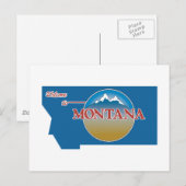 Welkom bij Montana - USA Road Sign Briefkaart (Voorkant / Achterkant)
