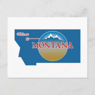 Welkom bij Montana - USA Road Sign Briefkaart