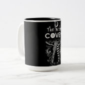 Welkom bij My Coven Witch Legs Halloween Tweekleurige Koffiemok (Voorkant links)