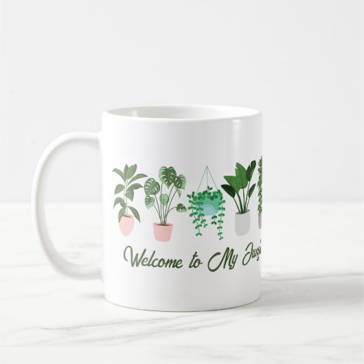 Welkom bij My Oerwoud Funny Plant Lover Design Koffiemok (Links)