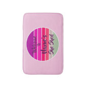 Welkom bij Naam: Ze heeft 20xx Retro Sunset Badmat (Voorkant Verticaal)