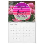 Welkom bij Naam: Ze heeft 20xx Retro Sunset Kalender (Mar 2026)