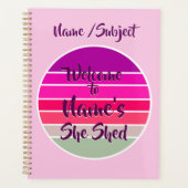 Welkom bij Naam: Ze heeft 20xx Retro Sunset Planner (Voorkant)