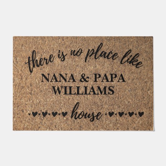 Welkom bij Nana & Papa's House Personalized Deurmat (Voorkant)