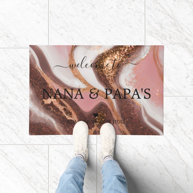 Welkom bij Nana & Papa's huis Deurmat (Binnen)