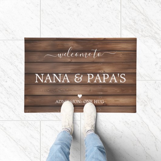 Welkom bij Nana & Papa's huis Deurmat (Binnen)