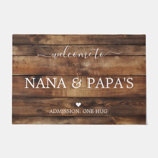 Welkom bij Nana & Papa's huis Deurmat (Voorkant)
