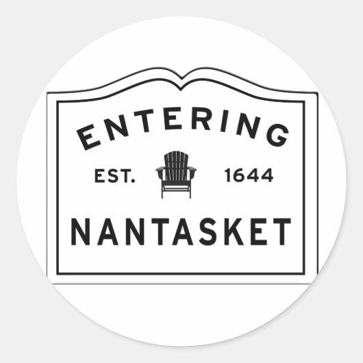 Welkom bij Nantasket Ronde Sticker (Voorkant)