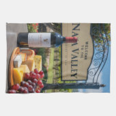 Welkom bij Napa Valley Wine & Cheese Theedoek (Horizontaal)