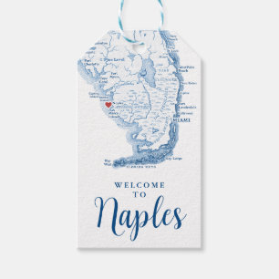 Welkom bij Napels Florida Wedding Favor Cadeaulabel