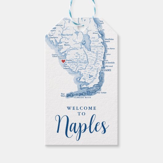 Welkom bij Napels Florida Wedding Favor Cadeaulabel (Voorkant)