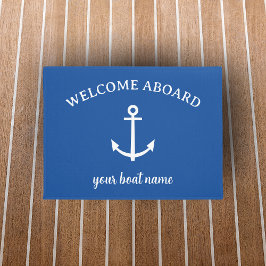 Welkom bij Nautical Boat Name Decor Deurmat