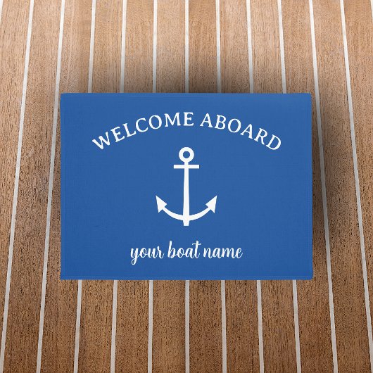 Welkom bij Nautical Boat Name Decor Deurmat