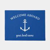 Welkom bij Nautical Boat Name Decor Deurmat (Voorkant)