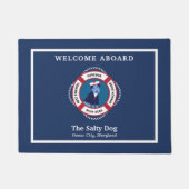 Welkom bij Nautical Sailor Dog Deurmat (Voorkant)