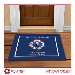 Welkom bij Nautical Sailor Dog Deurmat