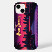 Welkom bij Neon Dreams - Retro Wave Cityscape Case-Mate iPhone Case (Achterkant)