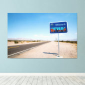 Welkom bij Nevada Sign Canvas Afdruk (Insitu (Houten vloer))