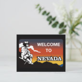 Welkom bij Nevada - USA Road Sign Briefkaart (Staand voorkant)