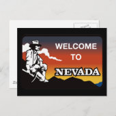 Welkom bij Nevada - USA Road Sign Briefkaart (Voorkant / Achterkant)