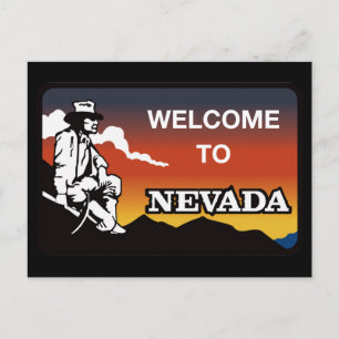Welkom bij Nevada - USA Road Sign Briefkaart