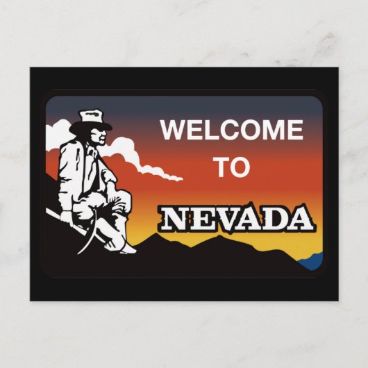 Welkom bij Nevada - USA Road Sign Briefkaart (Voorkant)