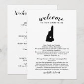 Welkom bij New Hampshire Wedding Letter Itinerary (Voorkant / Achterkant)