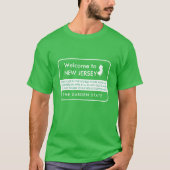 Welkom bij New Jersey Funny Highway Sign T-shirt (Voorkant)