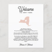 Welkom bij NEW YORK Letter & Itinerary ELKE KLEUR (Voorkant)