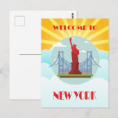 Welkom bij New York Travel Briefkaart (Voorkant / Achterkant)